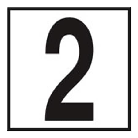 Inlays 6 in. Number 2 Depth Marker Non Skid Ceramic Tile - 5 in. CC621020